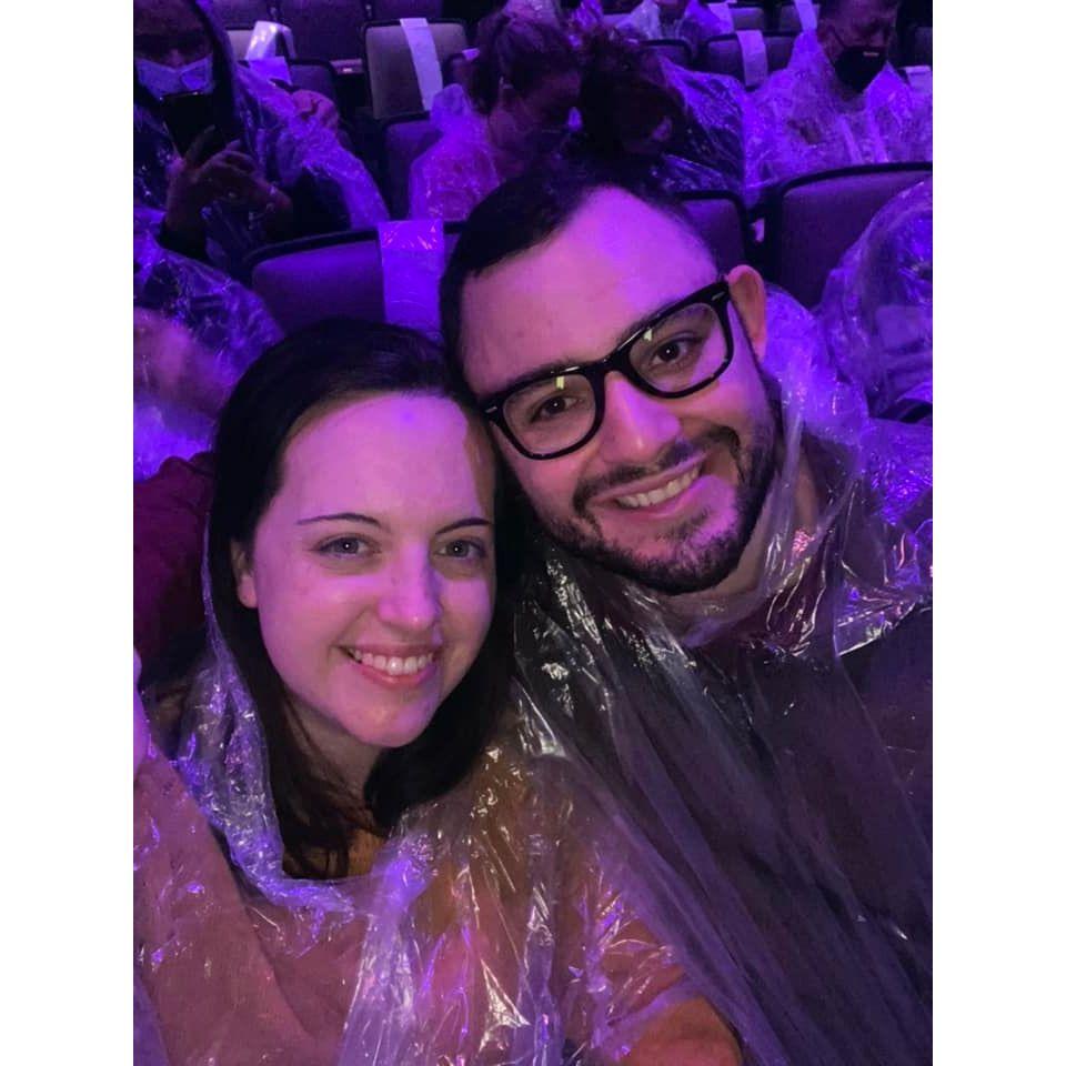 That time we had epic seats to the Blue Man Group.