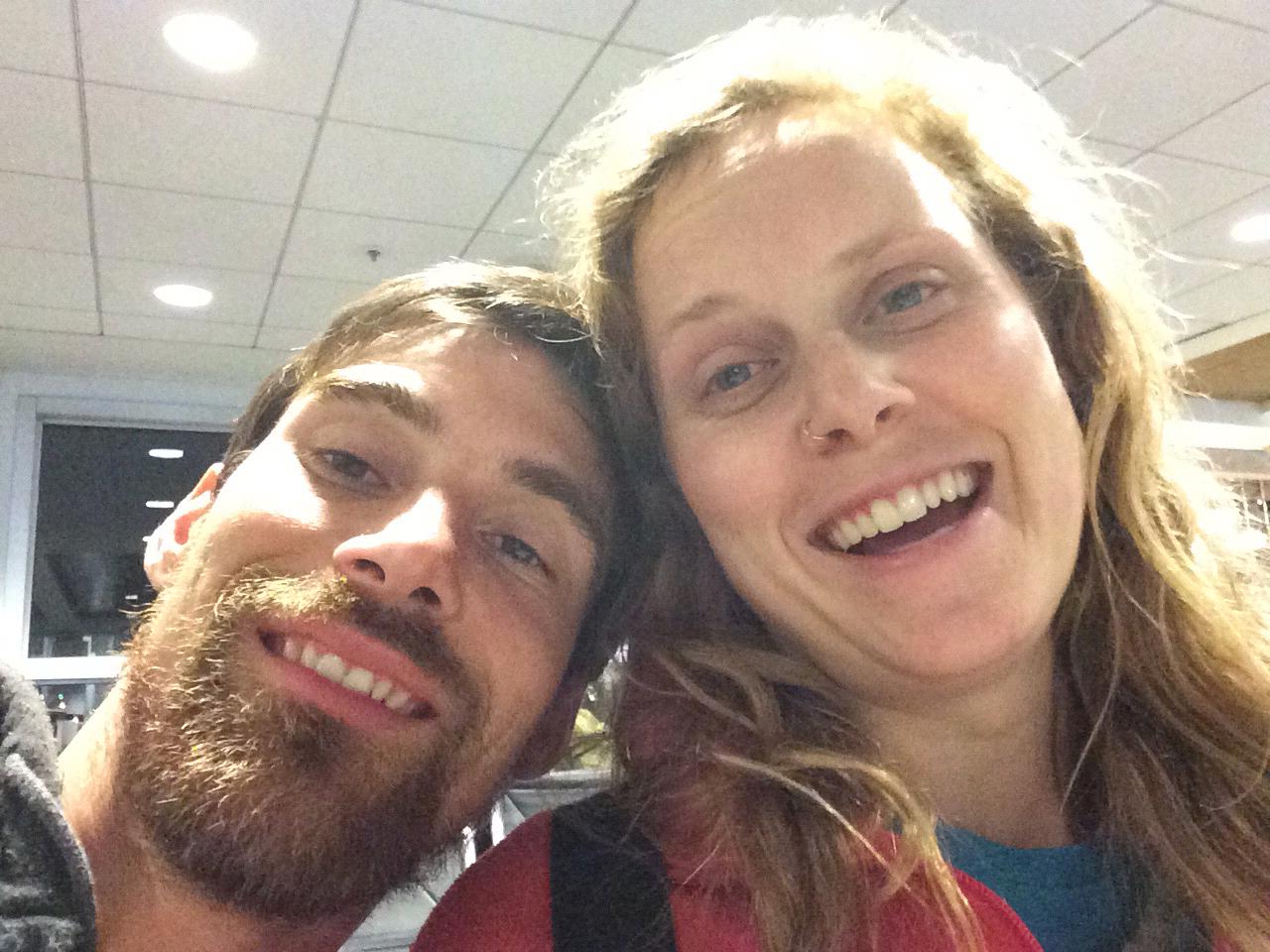 We made it!...taken at the airport after our Vision Quests in New Jersey at Tracker School!