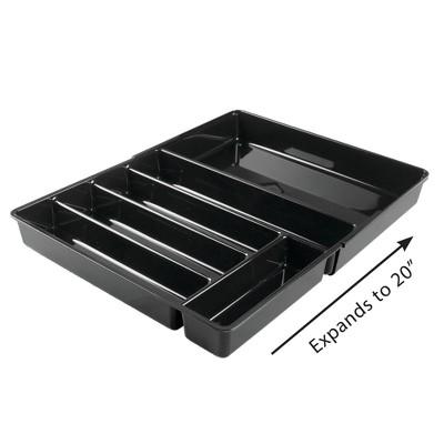 InterDesign Expandable Kitchen Drawer Organizer Black