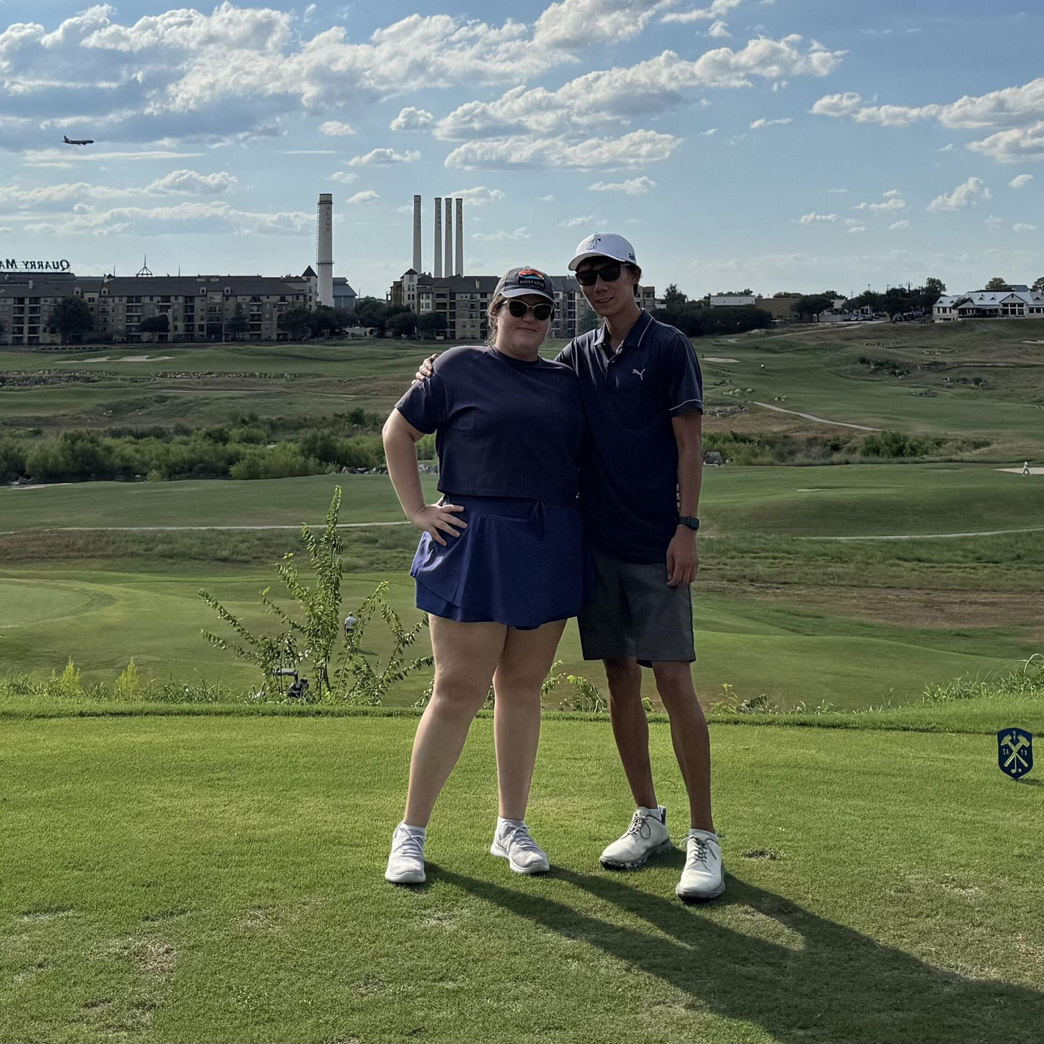 Us at the Quarry. The guy we played with was great company and helped us get this nice photo!
