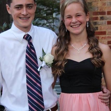 Freshman year homecoming, Joey asked Allie, with a dirt cake, at an SPHS football game. The gummy worms spelled out "HOCO?"