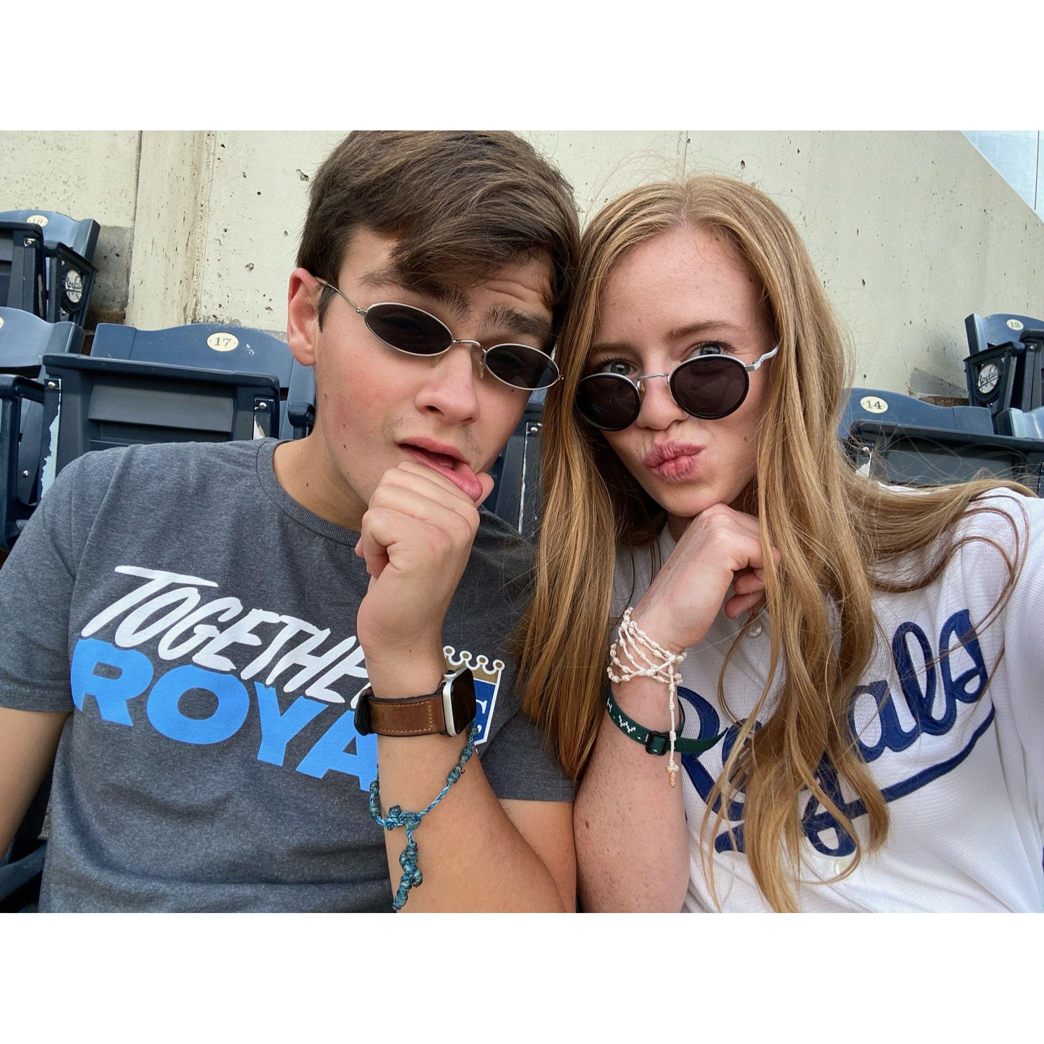 We only wore these glasses for the picture. Go Royals.