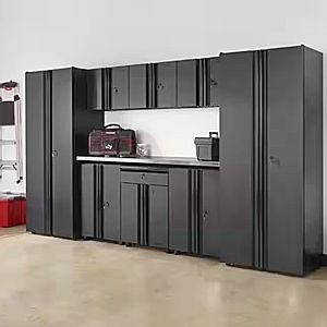 9-Piece Welded Steel Garage Storage System in Black
