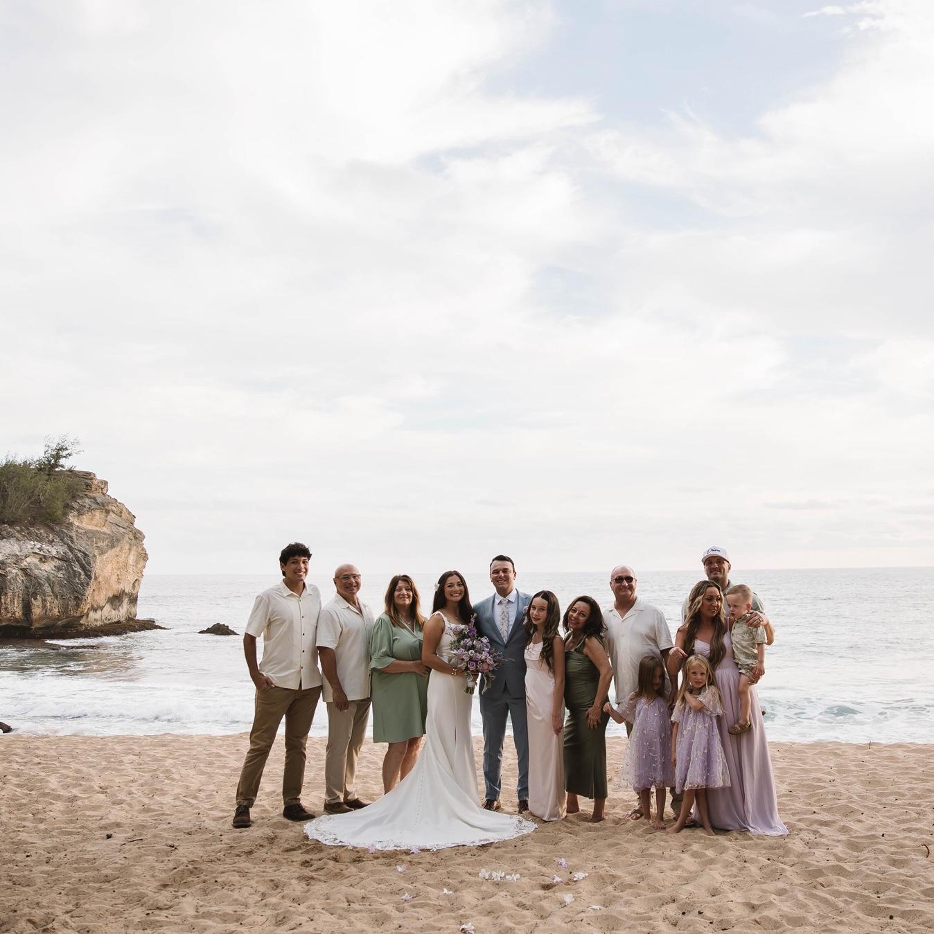 Then we traveled to Kaua'i, HI with our families to share our own written vows on Shipwrecks Beach