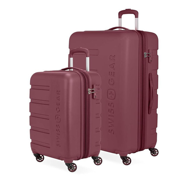 SwissGear 7366 Signature Hardside Expandable Luggage with Spinner Wheels, TSA Lock, Cup-Holder, Merlot, 2-Piece Set (19/27)