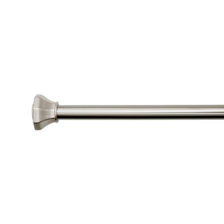 Better Homes and Gardens Easy-Hang Adjustable 72 inch Shower  Tension Rod, Pyramid Finial, Brushed Nickel