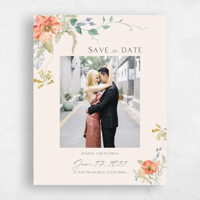 Linen, Beige Wedding Save the Date - Aurelia Photo