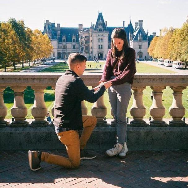 our first few moments of engagement!