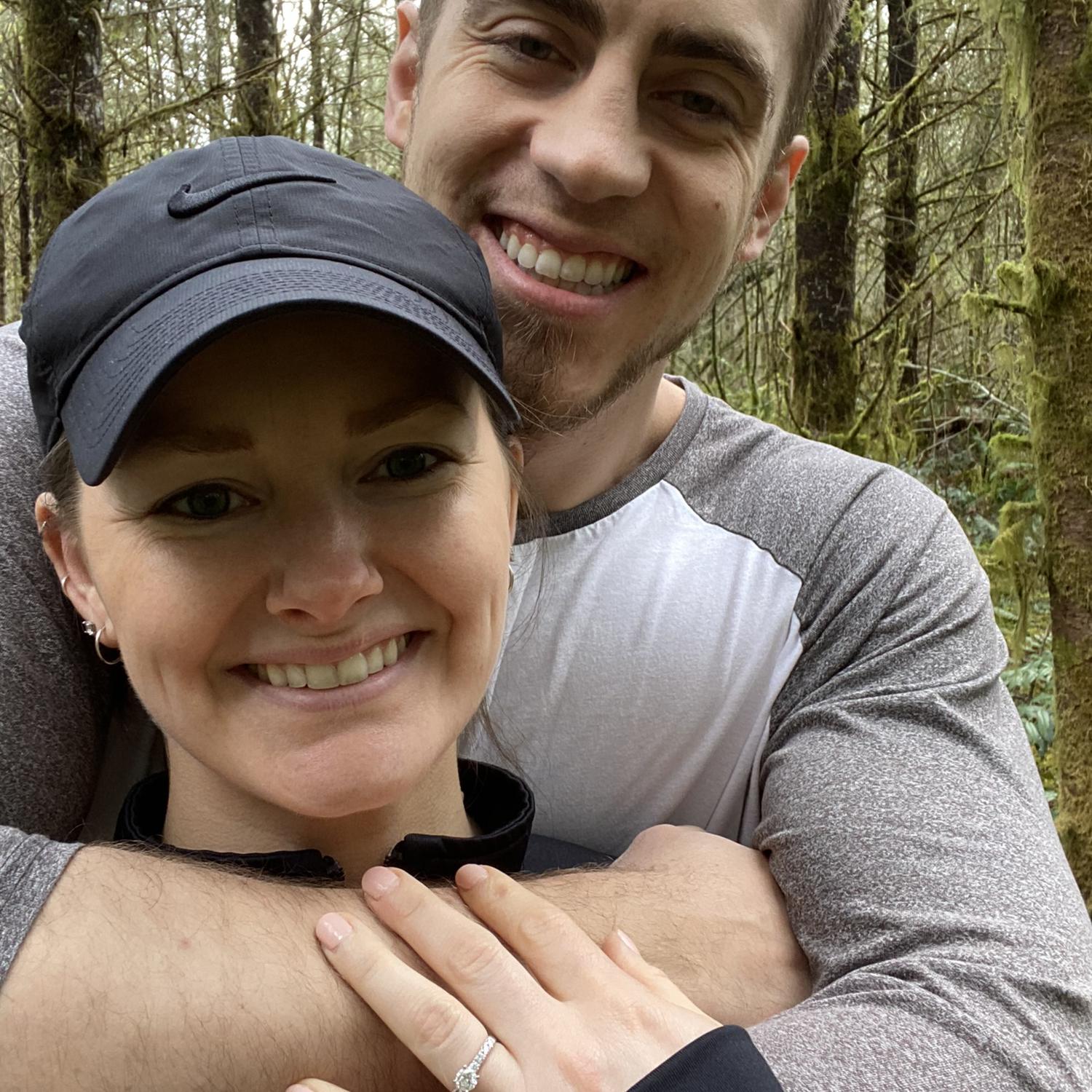 Anniversary hike. Always in the woods :)
