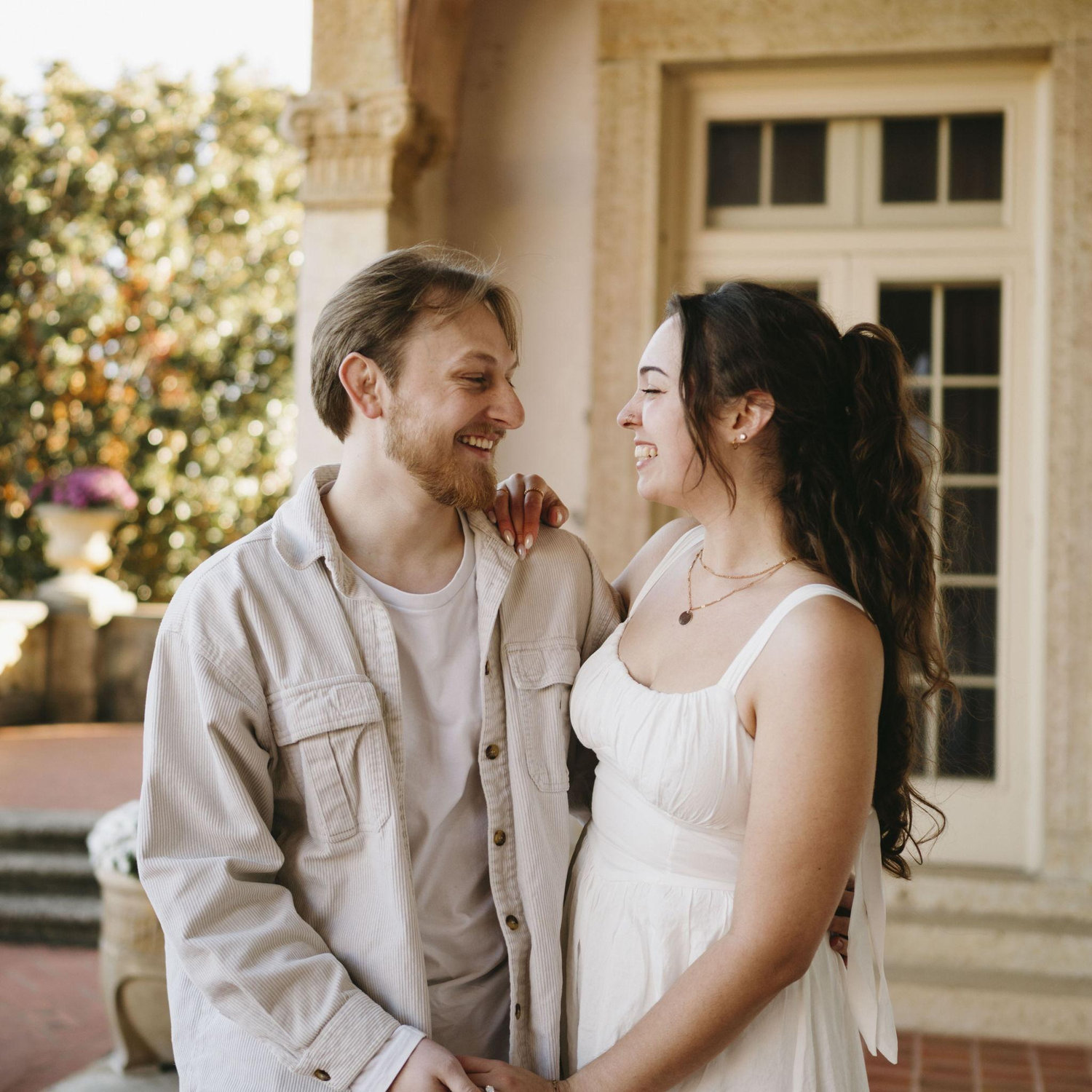 Engagement photos at the Philbrook November 2025