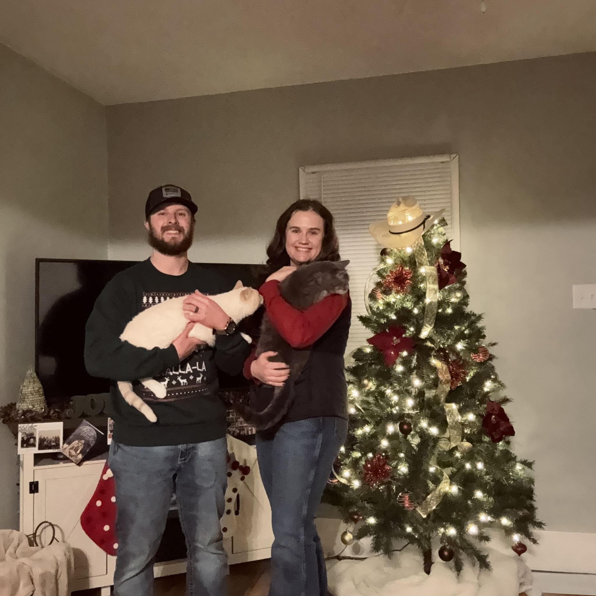 Christmas 2025 with our two cats