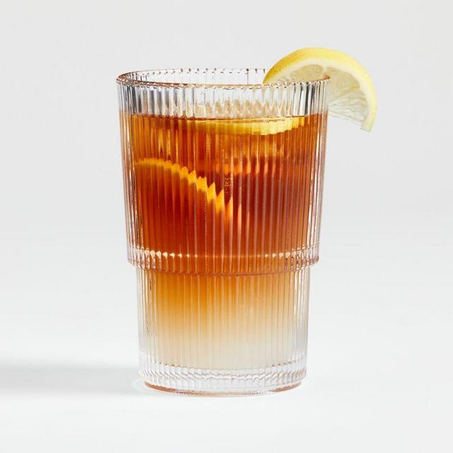 Atwell Stackable Ribbed Highball Glass