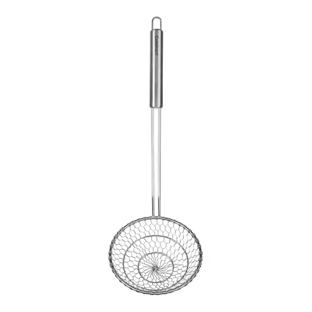 Cuisinart 5" Spider Strainer: Stainless Steel Hand Strainer, Dishwasher-Safe, 12.75" Handle, Silver Finish
