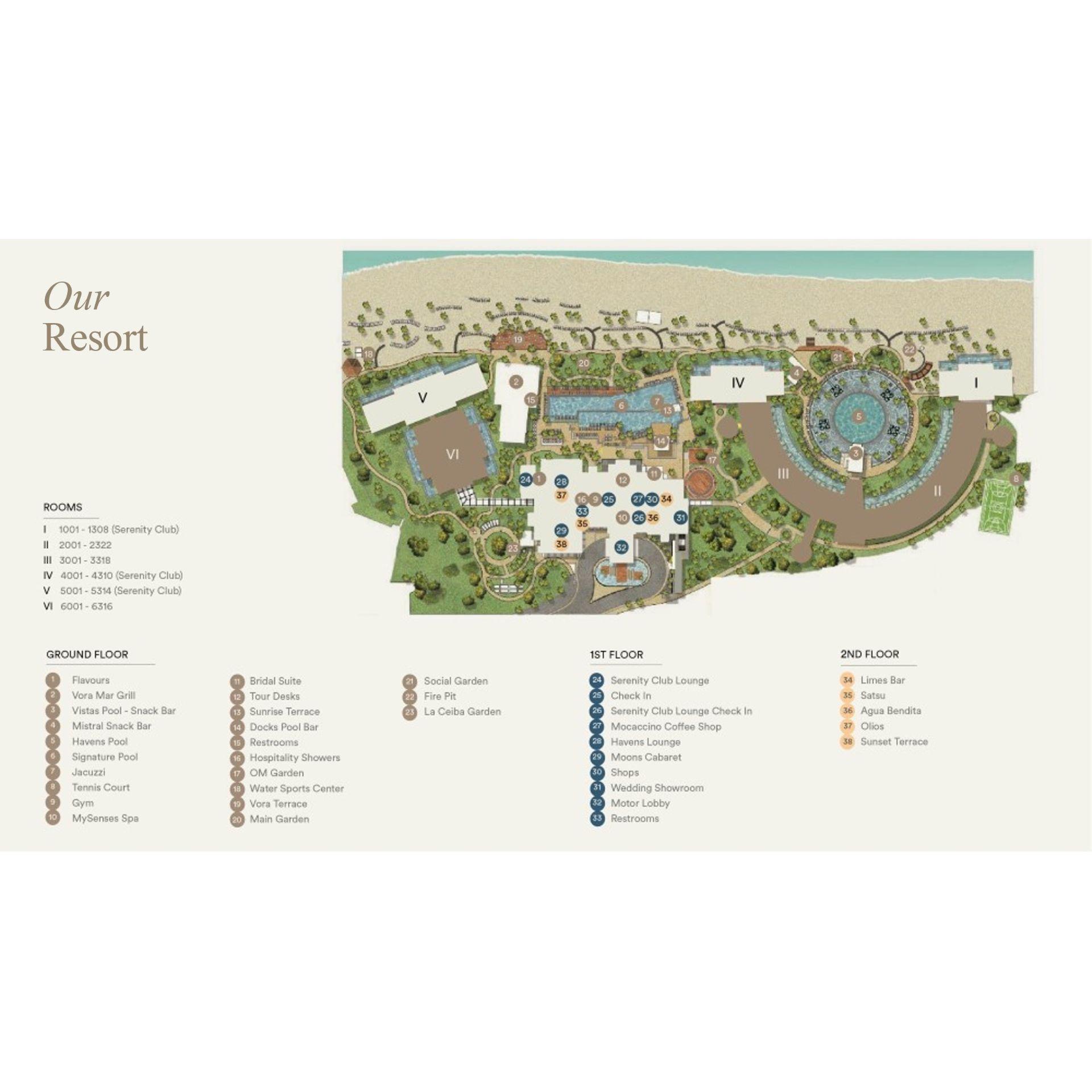 Map of the Resort: Haven Riviera Cancun