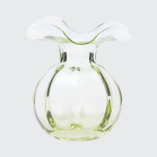 Hibiscus Glass Bud Vase, Green