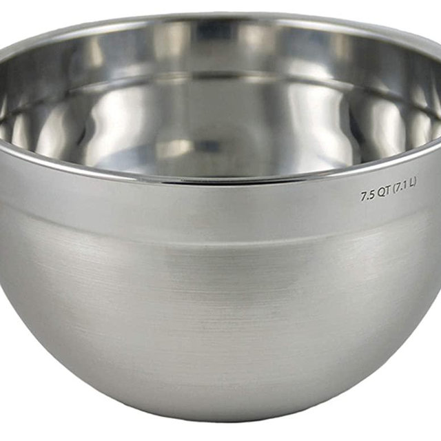 Tovolo Stainless Steel Deep Mixing Bowl, Easy Pour With Rounded Lip, Kitchen Metal Bowls for Baking & Marinating, Dishwasher-Safe Stainless Steel.