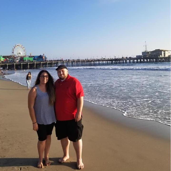 Santa Monica Pier, we watched the sunset directly into the water. 2019