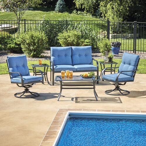 Backyard Creations® Palm Springs Blue 6-Piece Seating Patio Set