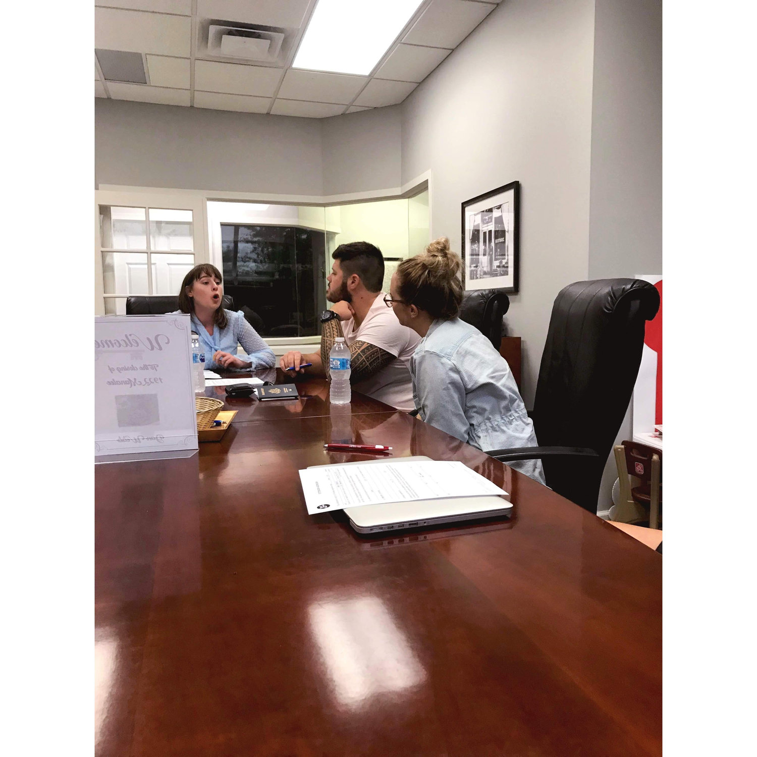 July 29, 2019
Groom signs the papers and the land is officially theirs!