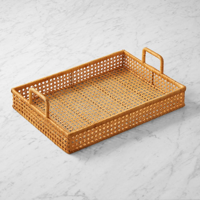 Cane Rectangular Tray, Large