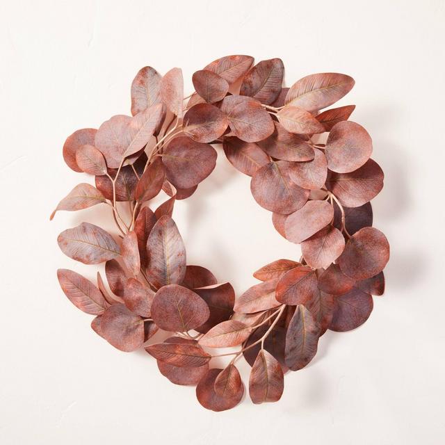 12" Faux Rusted Eucalyptus Wreath - Hearth & Hand™ with Magnolia