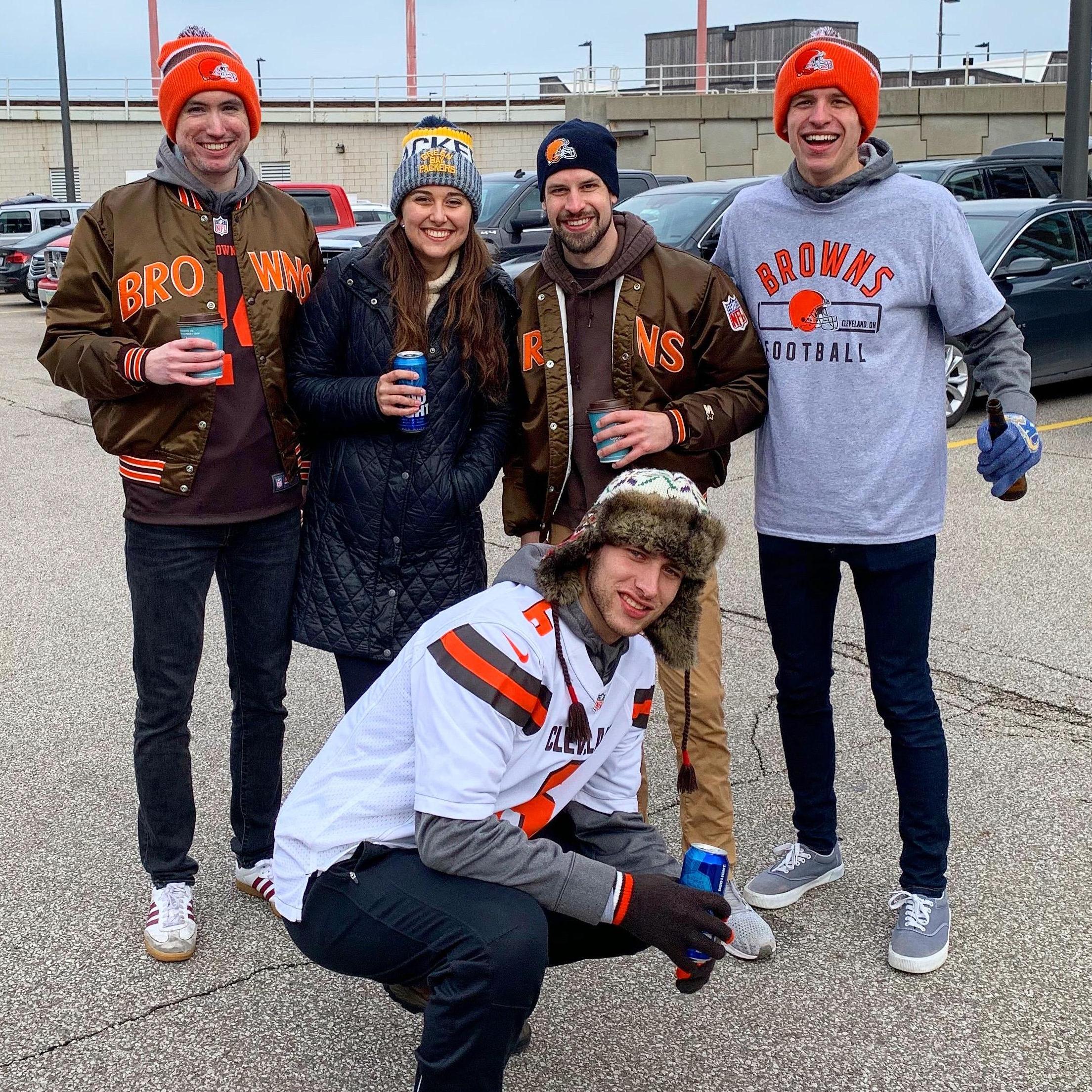 Browns Game with Friends in 2019! (I wore a Packer hat and they weren't playing the packers!)