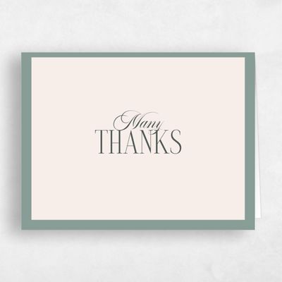 Linen, Beige Wedding Thank You - Ford Landscape