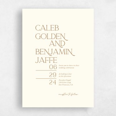 Light Butter, Yellow Wedding Invitation - Hasbrouk Portrait