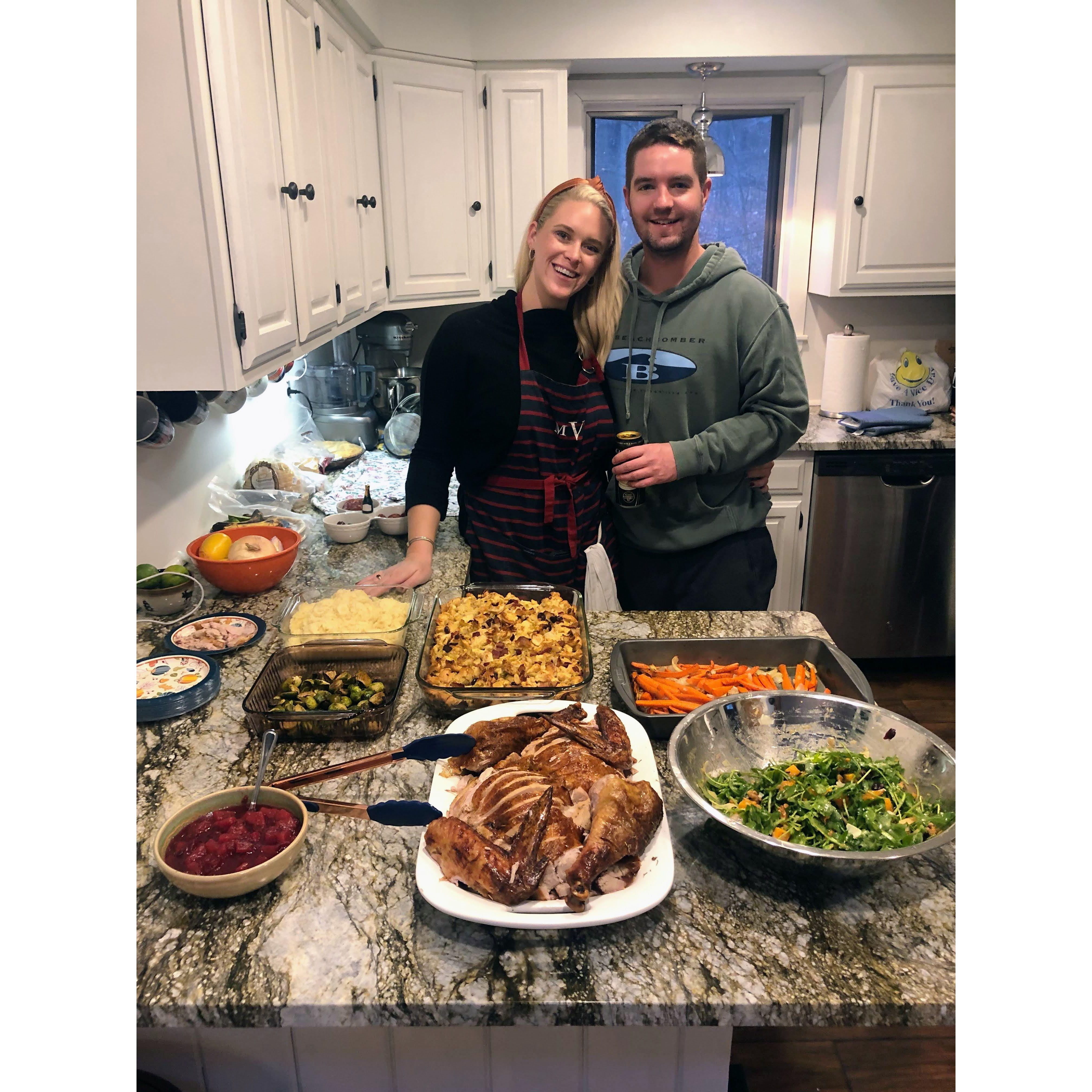 NOV. 2020 - our first time hosting Thanksgiving with Alice, Joe, Bob & Betsy in our house in Peru, VT