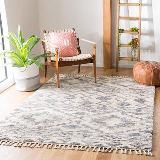 Berber Fringe Shag Mai Trellis Area Rug