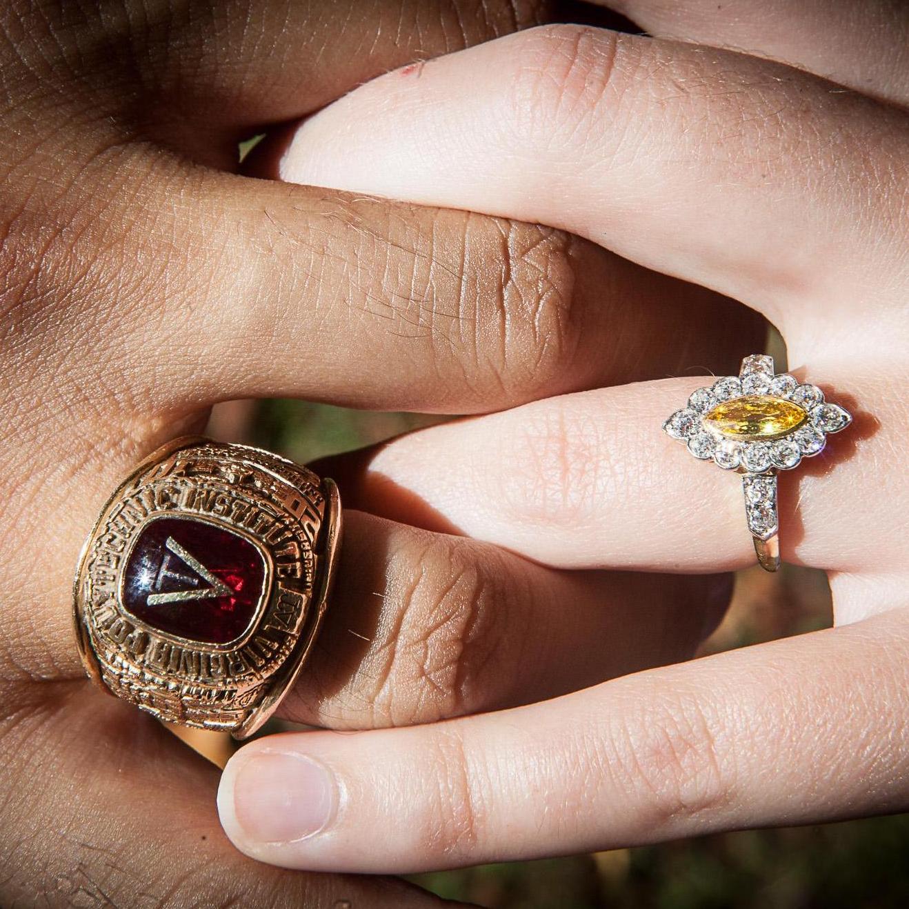 Engagement photo shoot at Virginia Tech