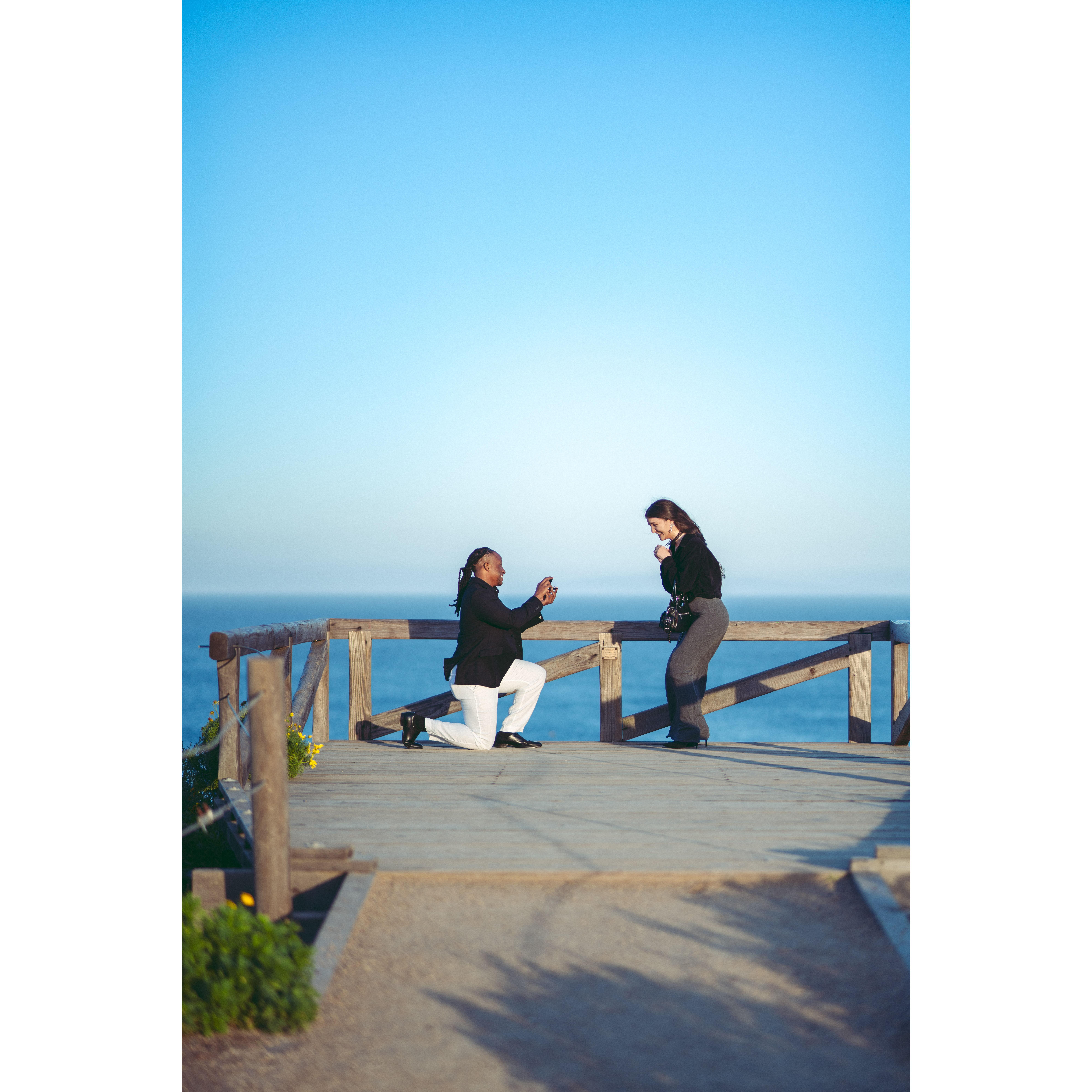 Our engagement photos! April 15, 2024 in Malibu, CA. Photography by Anthony Bryce Graham. | IG: @thebrycestudio. | www.thebrycestudio.com