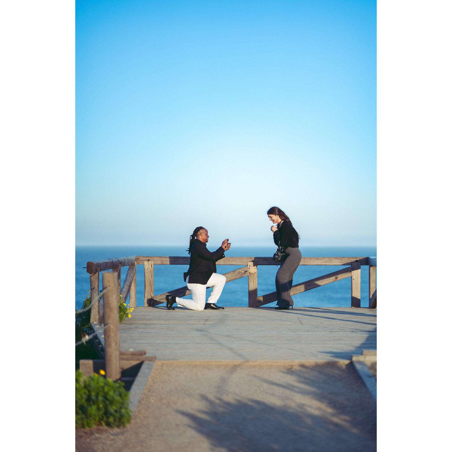 Our engagement photos! April 15, 2024 in Malibu, CA. Photography by Anthony Bryce Graham. | IG: @thebrycestudio. | www.thebrycestudio.com