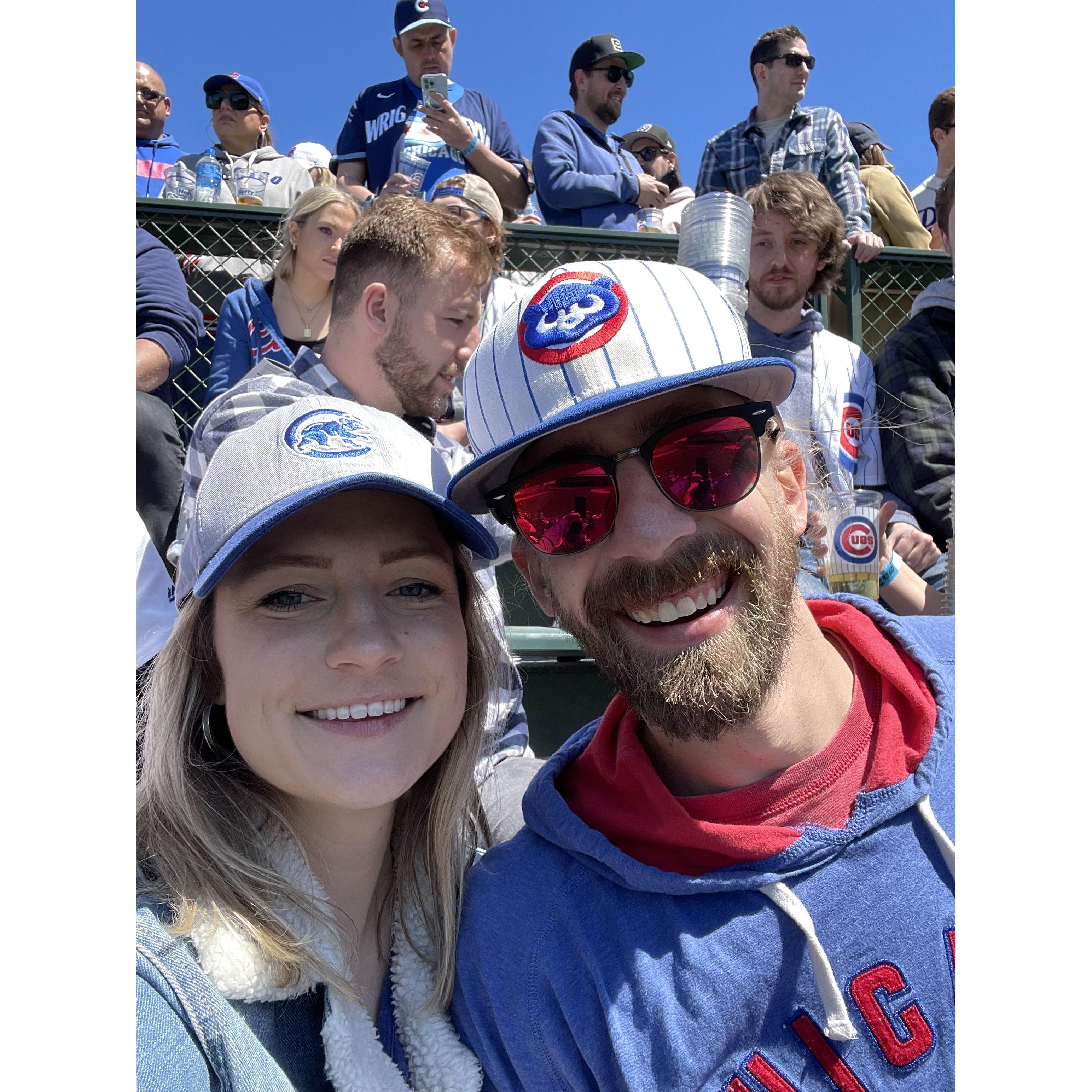 One of many Cubs games together.