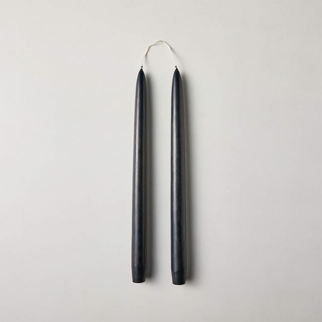 Black Taper Candle Set of 2