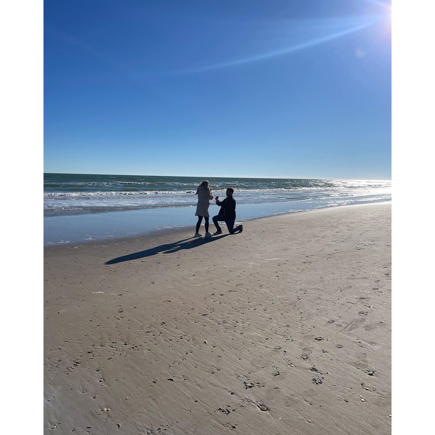 She said yes!! 12/31/2023- Surf City, NC