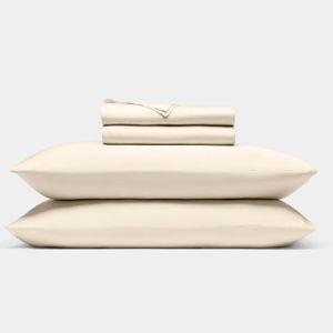 Bamboo Sheet Set Creme in Size Queen