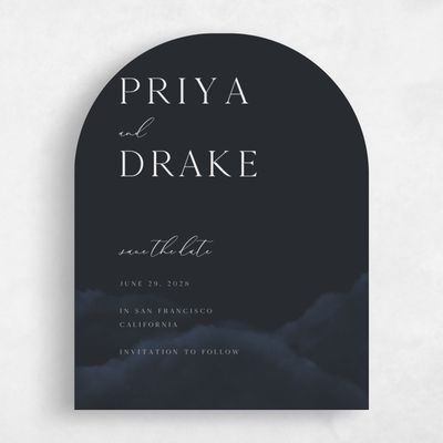 Black Arch Wedding Save the Date - Altavilla Classic