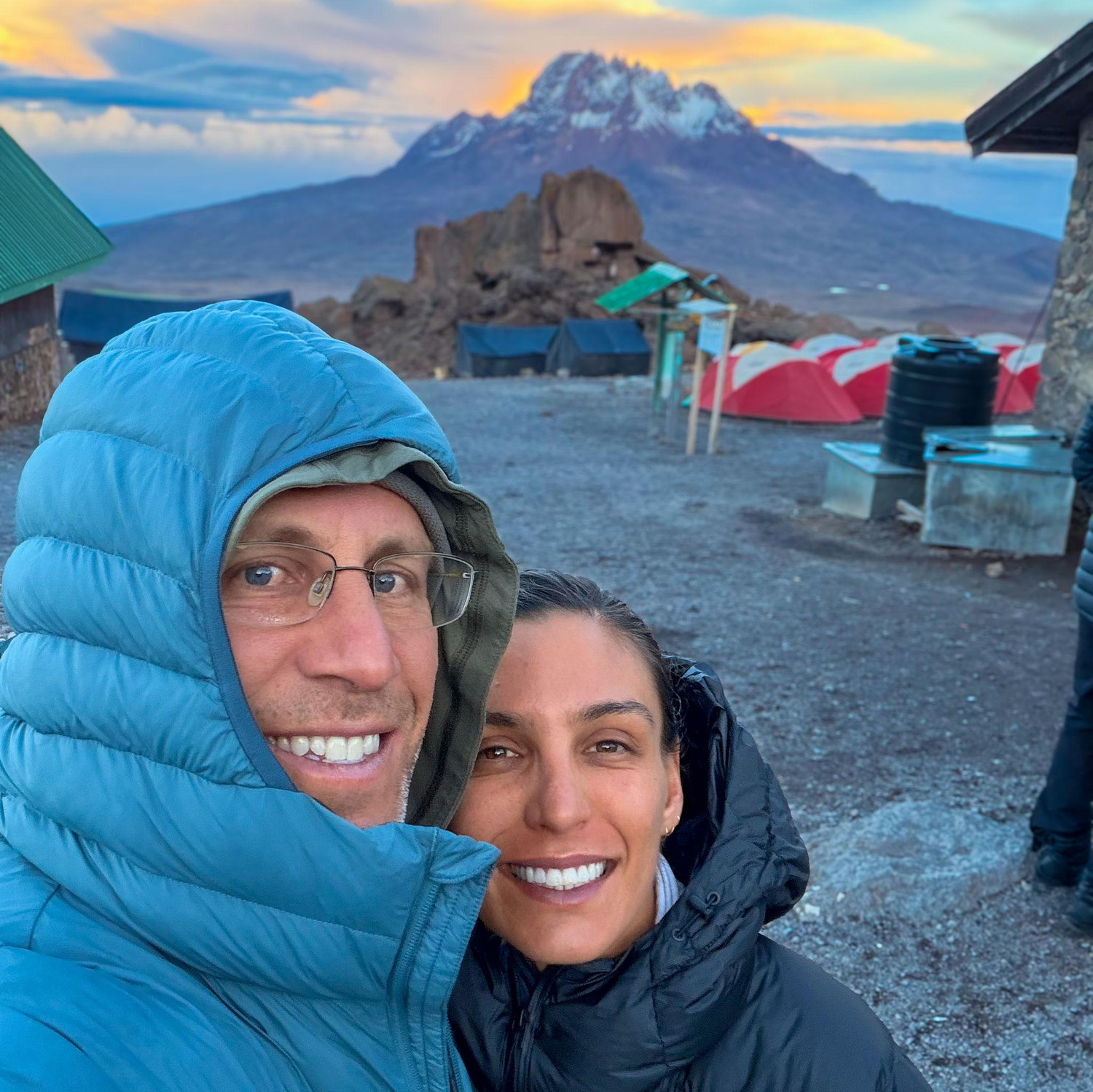 At high camp on Mount Kilimanjaro