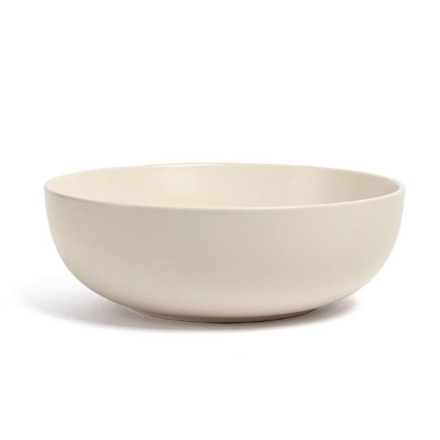 over&back 3.2qt Coupe Hand-Finished Stoneware Low Serving Bowl Semi-Matte Ivory: Round, Dishwasher-Safe, Off-White