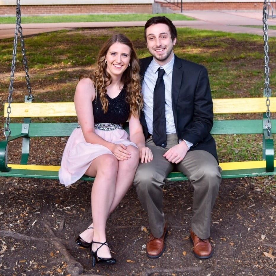 Matt and I on the "Ring by Spring" bench.