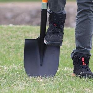 Ashman Heavy-Duty Digging Shovel (1 Pack) 41-Inch with Trenching Blade and Comfortable Handle - Ideal for Garden, Landscaping, Construction, and Masonry - Perfect for Digging Soil, Dirt, and Gravel.