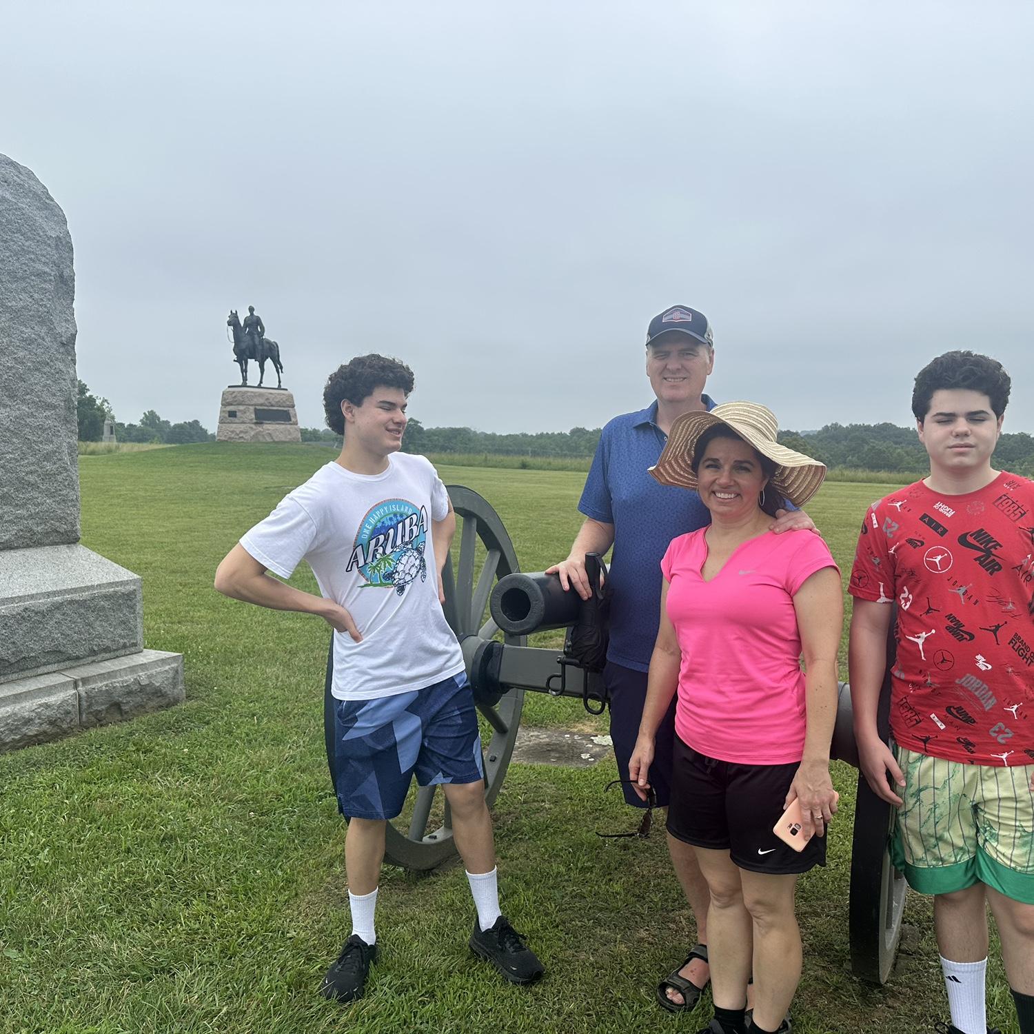 In Gettysburg with Sami and Adam