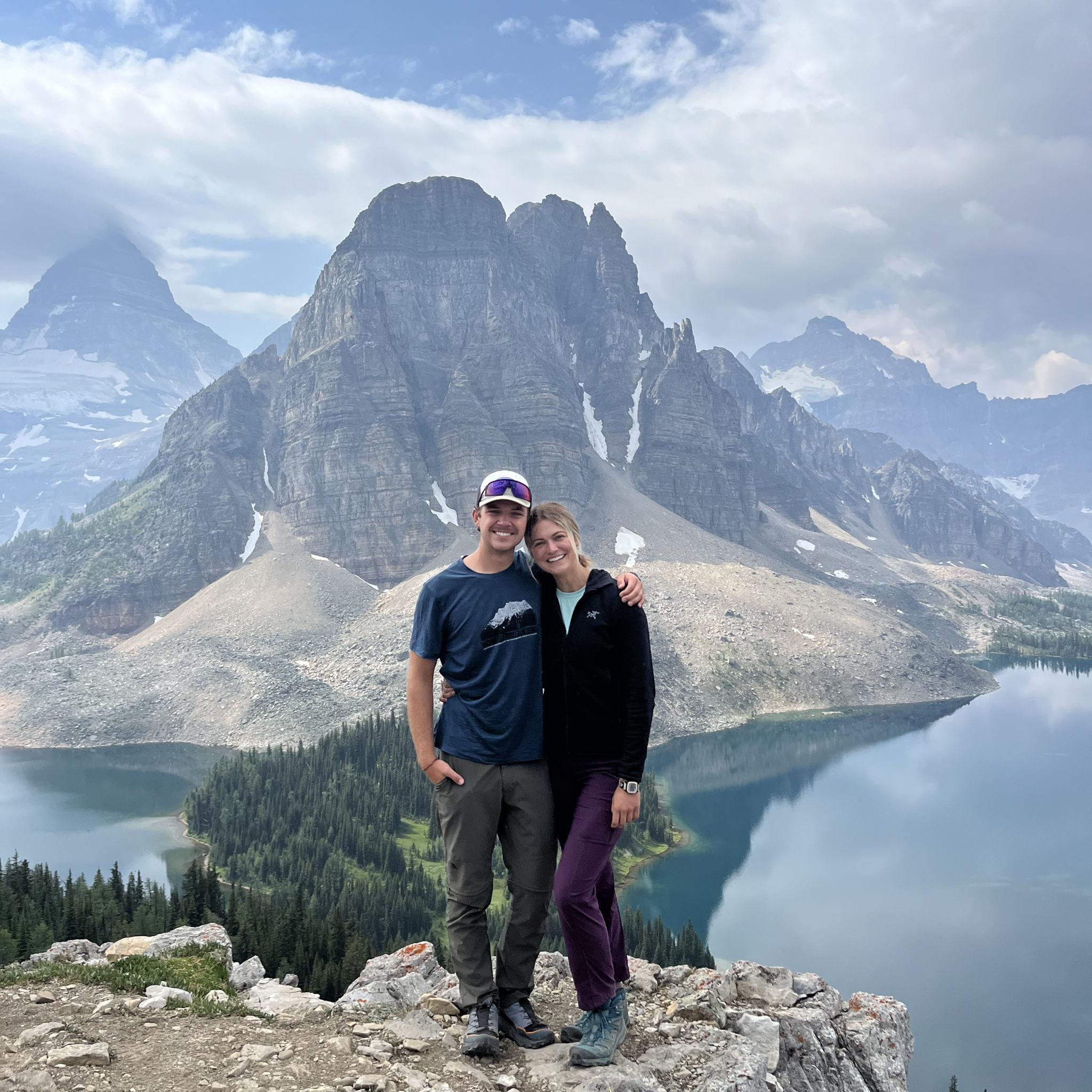 Our first backpack trip together to Assiniboine Canada with dear friends