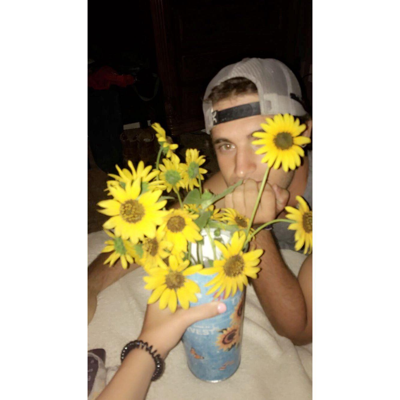 Collin made his mom pull over on the I-17 in Flagstaff to pick me these flowers :')