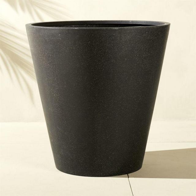 shore polyterrazzo extra large black planter