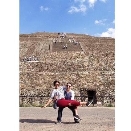 Teotihuacan, the Greater Mexico City in Mexico. It's a pyramid of the sun. We had an overnight there.