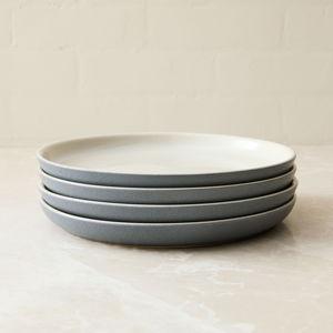 Kaloh Stoneware Dinner Plate — Set of 4 in Anchor Gray