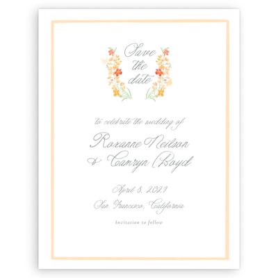 White Wedding Digital Save the Date - Pellinore Portrait