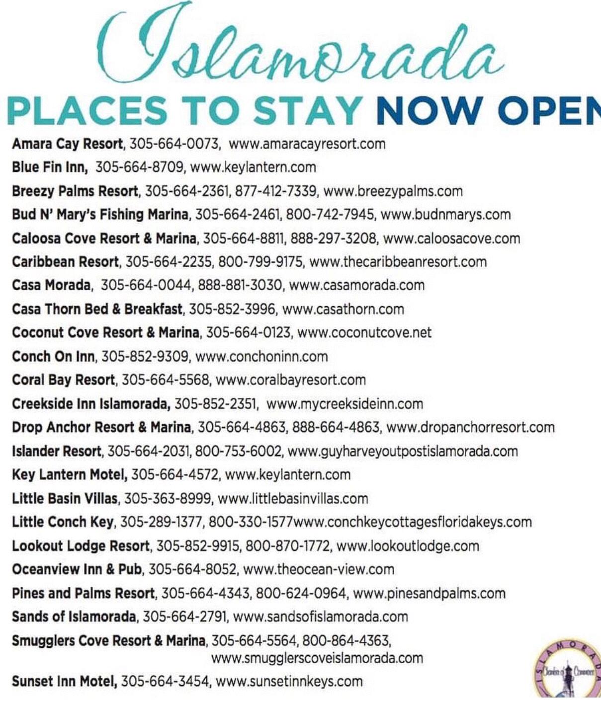 Additional hotels open post Hurricane Irma.